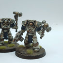 Warhammer Horus Heresy: Space Marines Death Guard Cataphractii Terminators - Well Painted (BA110)