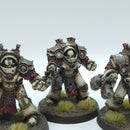 Warhammer Horus Heresy: Space Marines Death Guard Grave Warden Terminators - Well Painted (BA139)