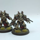 Warhammer Horus Heresy: Space Marines Death Guard Grave Warden Terminators - Well Painted (BA139)