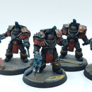 Warhammer Horus Heresy: Space Marines Sons of Horus Cataphractii Terminators - Well Painted (AF036)