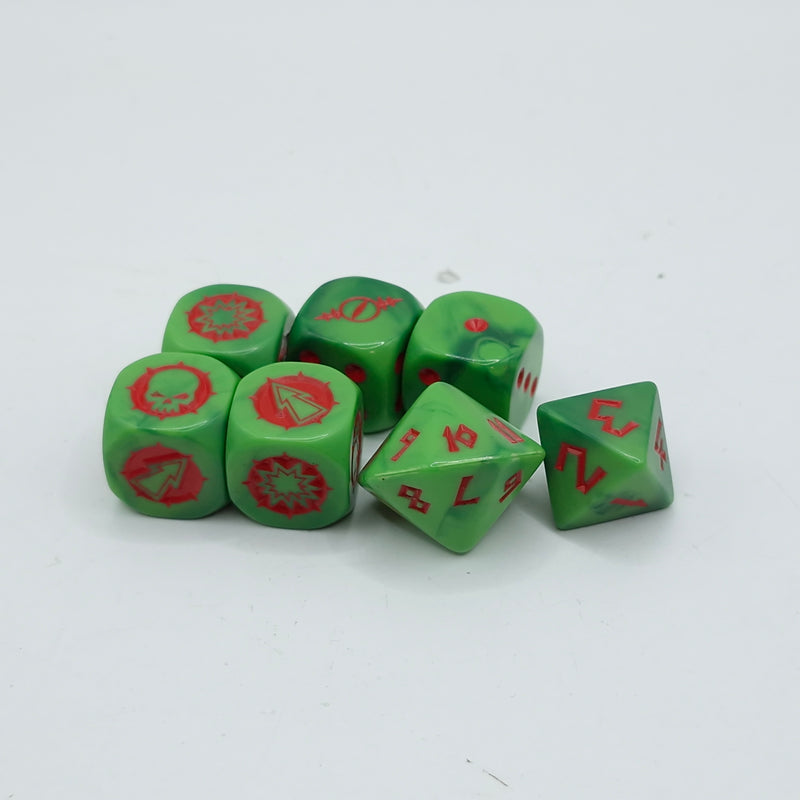 Warhammer Blood Bowl: Orc Team The Gouged Eye Dice (AE225)