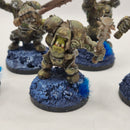 Warhammer 40k Ork Nobz - Converted from Black Orcs - Painted AE112