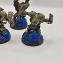 Warhammer 40k Ork Nobz - Converted from Black Orcs - Painted AE112