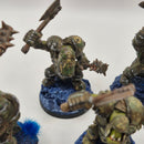 Warhammer 40k Ork Nobz - Converted from Black Orcs - Painted AE112