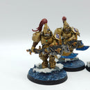Warhammer 40k: Adeptus Custodes Custodian Guard with Adrasite Spears OOP - Painted (BJ175)