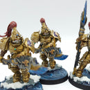 Warhammer 40k: Adeptus Custodes Custodian Guard with Adrasite Spears OOP - Painted (BJ175)