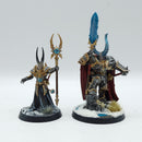 Warhammer Age of Sigmar: Slaves to Darkness Chaos Lord and Sorcerer - Well Painted (AQ104)