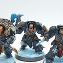 Warhammer 40k: Space Marine Space Wolves Wolf Guard Terminators - Painted (AQ116)