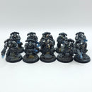 Warhammer Horus Heresy: Space Marine Raven Guard Veteran Squad - Painted (AC197)