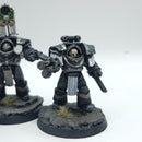 Warhammer Horus Heresy: Space Marine Raven Guard Terminators and Praetor - Painted (AT126)
