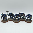 Warhammer 40k: Space Marine Crimson Fists Assault Terminators - Well Painted (BH190)