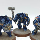 Warhammer 40k: Space Marine Crimson Fists Assault Terminators - Well Painted (BH190)