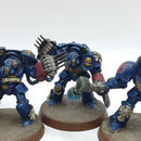 Warhammer 40k: Space Marine Crimson Fists Assault Terminators - Well Painted (BH190)