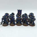 Warhammer 40k: Space Marine Crimson Fists Tactical Marines - Well Painted (AQ051)
