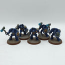 Warhammer 40k: Space Marine Crimson Fists Assault Terminators - Well Painted (AD105)