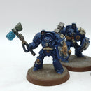 Warhammer 40k: Space Marine Crimson Fists Assault Terminators - Well Painted (AD105)