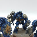Warhammer 40k: Space Marine Crimson Fists Assault Terminators - Well Painted (AD105)