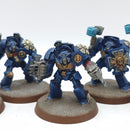Warhammer 40k: Space Marine Crimson Fists Assault Terminators - Well Painted (AD105)