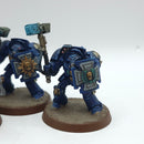 Warhammer 40k: Space Marine Crimson Fists Assault Terminators - Well Painted (AD105)