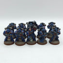 Warhammer 40k: Space Marine Crimson Fists Tactical Marines - Well Painted (AF059)