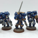 Warhammer 40k: Space Marine Crimson Fists Vanguard Veterans - Well Painted (AZ190)