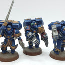 Warhammer 40k: Space Marine Crimson Fists Vanguard Veterans - Well Painted (AZ190)