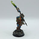 Warhammer 40k: Orks Nob with Waaagh! Banner - Painted (BH094)