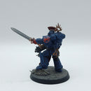 Warhammer 40k: Space Marines Crimson Fists Captain - Painted (AH071)