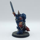 Warhammer 40k: Space Marines Crimson Fists Gravis Captain - Painted (AD061)