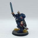 Warhammer 40k: Space Marines Crimson Fists Gravis Captain - Painted (AC186)