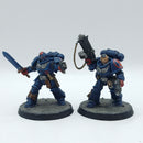 Warhammer 40k: Space Marines Crimson Fists Dark Imperium Lieutenants - Painted (AE219)