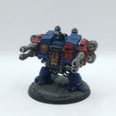 Warhammer 40k: Space Marines Crimson Fists Dreadnought with Autocannons - Painted (AP037)