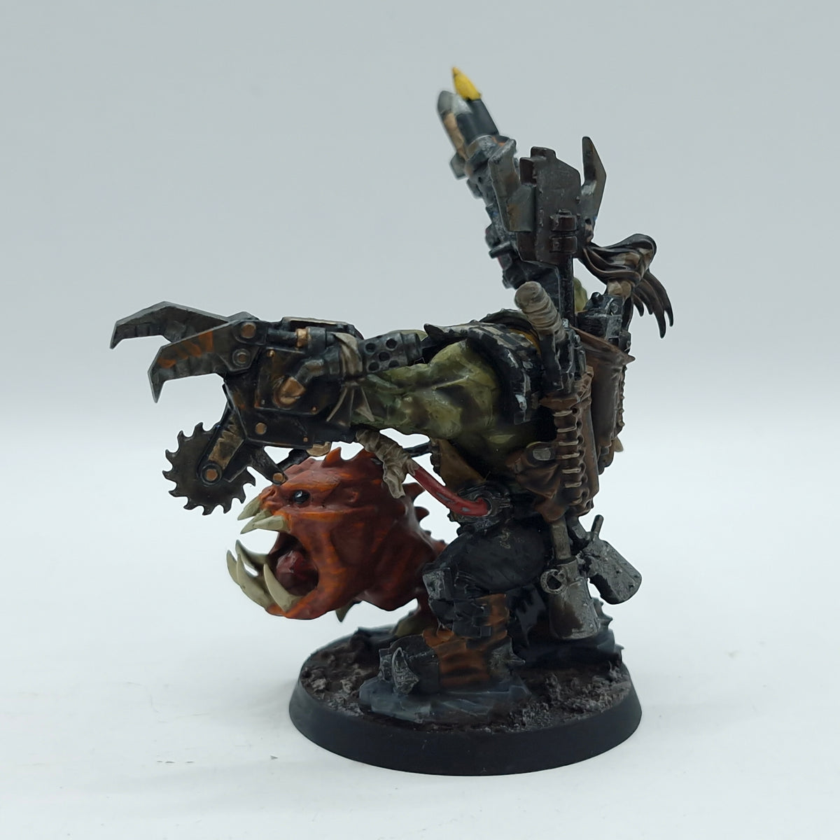 Warhammer 40k: Ork Warboss with Attack Squig - Well Painted (BJ252)