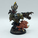 Warhammer 40k: Ork Warboss with Attack Squig - Well Painted (BJ252)