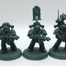 Warhammer Horus Heresy: Space Marines Old MKIII Support Squad with Flamers (AD251)