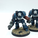Warhammer 40k: Space Marine Crimson Fist Terminators - Painted (BC218)