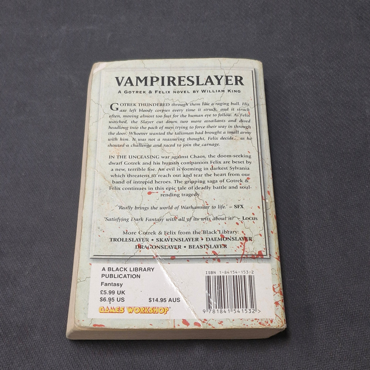 Warhammer Slayer 4 Book Bundle Gotrek And Felix Novels by William King (AS118) AS118