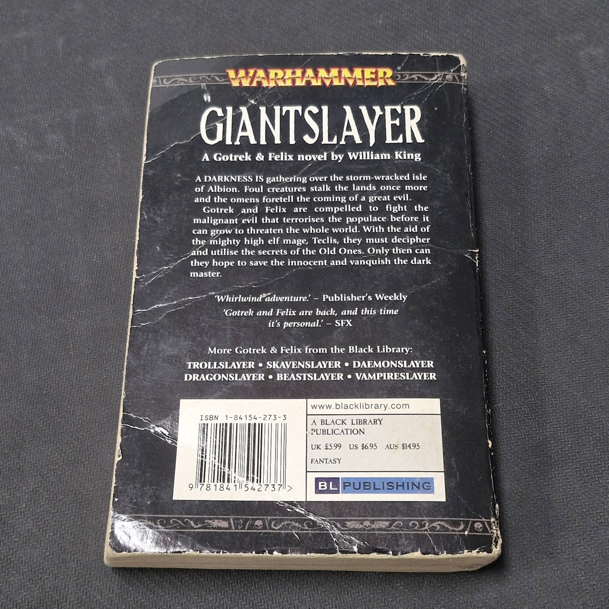 Warhammer Slayer 4 Book Bundle Gotrek And Felix Novels by William King (AS118) AS118