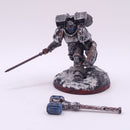 Warhammer 40k: Space Marines Converted Captain with Jump Pack and Relic Shield  Magnitized Iron Warriors  BP146