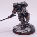 Warhammer 40k: Space Marines Converted Captain with Jump Pack and Relic Shield  Magnitized Iron Warriors  BP146