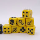 Warhammer 40k: Necromunda Yellow and Black Dice Set BR091