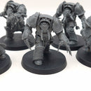Warhammer 40k Chaos Space Marines Terminator Squad with Red Corsiar upgrades AW017