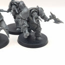 Warhammer 40k Chaos Space Marines Terminator Squad with Red Corsiar upgrades AW017