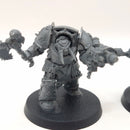Warhammer 40k Chaos Space Marines Terminator Squad with Red Corsiar upgrades AW017