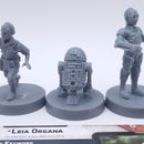 Star Wars Legion: Leia Organa with C-3PO and R2D2 Cards AT110