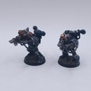 Warhammer 40k: Chaos Space Marines with Las Cannon Painted Metal AJ097