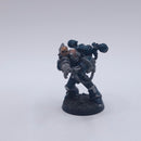 Warhammer 40k: Chaos Space Marines with Las Cannon Painted Metal AJ097