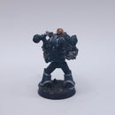 Warhammer 40k: Chaos Space Marines with Las Cannon Painted Metal AJ097