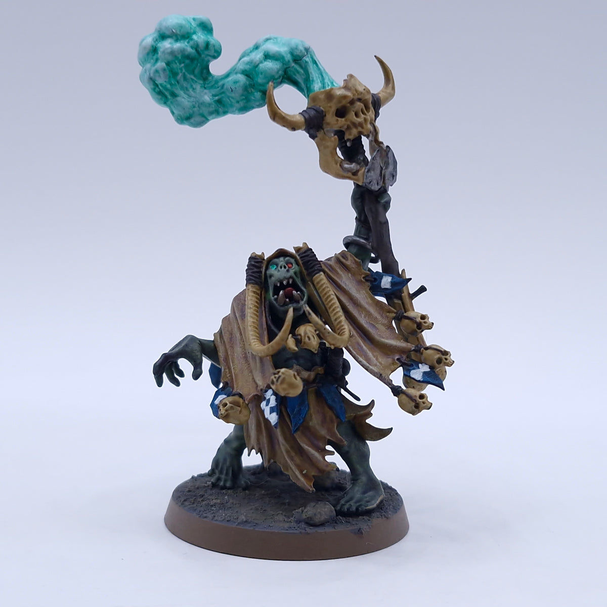 Warhammer AoS: Orruk Warclans Warchanter with Weirdnob Shaman Painted BC003