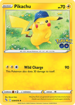 Pikachu - 28/78 - Rare Holo - Pokémon GO